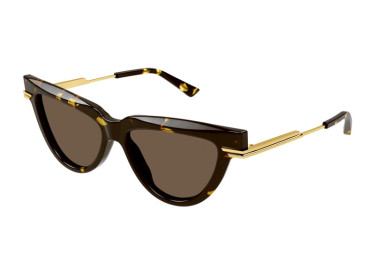Bottega Veneta BV1265S 002 Havana/Gold/Brown