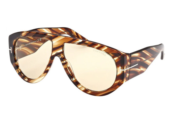 Tom Ford FT1044 56E Brown Striped Havana/Brown