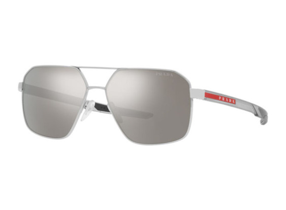 Prada Sport PS55WS 1BC07F Silver/Light Grey Silver Mirror