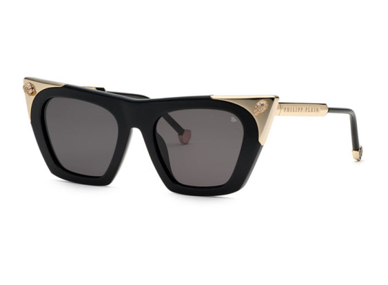 Philipp Plein SPP134S 0700 Shiny Black/Gold/Smoke