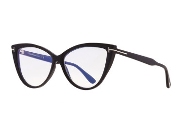 Tom Ford FT5843-B 005 Black/Clear Blue Light Block 56mm