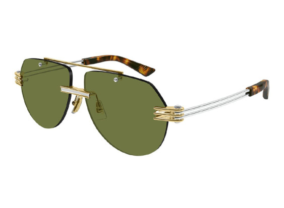 Bottega Veneta BV1342S 003 Gold/Silver/Green