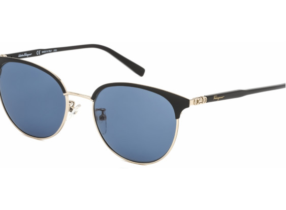Salvatore Ferragamo SF2201S 703 Light Gold/Black / Blue