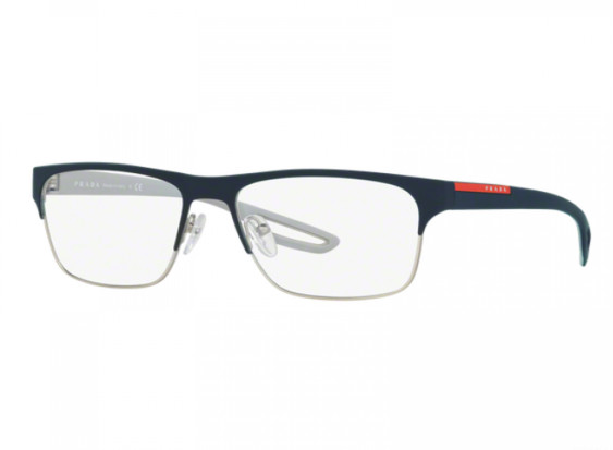 Prada Sport PS52GV UR5101 Blue/Steel Rubber 55mm