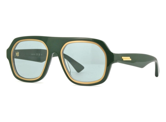 Bottega Veneta BV1217S 002 Dark Green/Gold/Sage Green