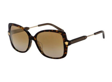 Versace VE4390F 108/6E Dark Havana/Brown Gradient Gold Mirror
