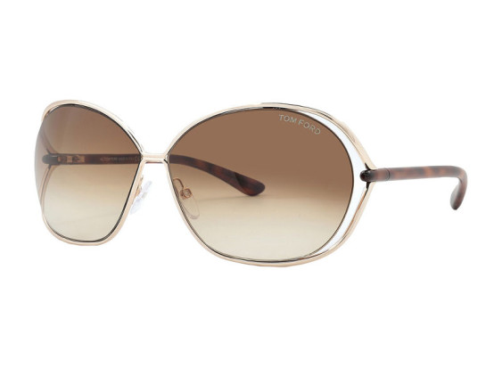 Tom Ford FT0157 CARLA 28F Shiny Rose Gold/Brown Gradient