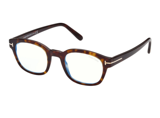 Tom Ford FT5808-B 052 Dark Havana Blue Light Block 49mm