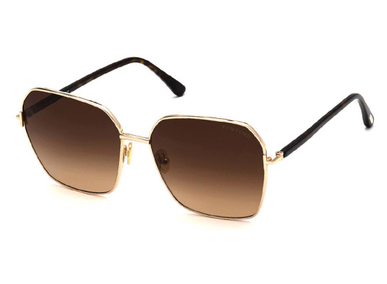 Tom Ford FT0839 52F Rose Gold/Dark Havana/Brown Gradient