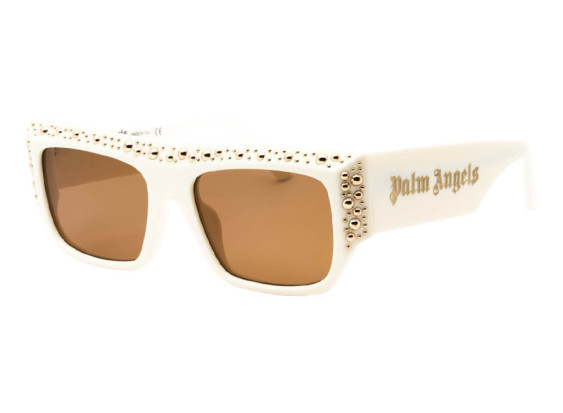 Palm Angels PERI008 CASABLANCA 0160 White Caramel with Gold Studs/Brown
