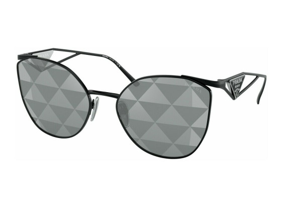 Prada PR50ZS 1AB03T Black/Grey Tampo Triangles Silver
