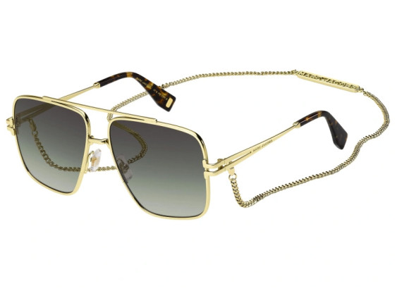 Marc Jacobs MJ 1091/N/S 006J IB Gold with Gold Chain/Grey to Green Gradient