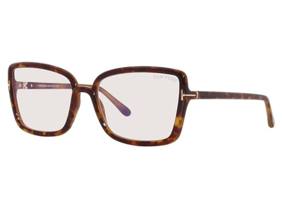Tom Ford FT5813-B 055 Vintage Havana Blue Light Block 56mm
