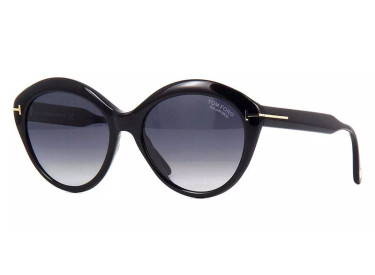 Tom Ford FT0763 01D Shiny Black/Smoke Gradient Polarized
