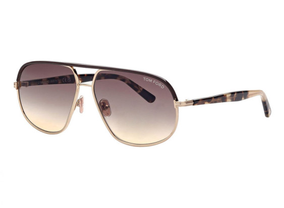 Tom Ford FT1019 28F Shiny Rose Gold/Brown Gradient