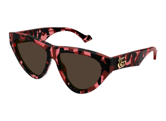 Gucci GG1333S 003 Spotted Black and Cherry Havana/Dark Brown