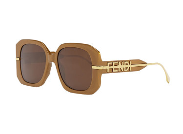 Fendi FE40065I 50E Transparent Milky Amber/Gold/Brown