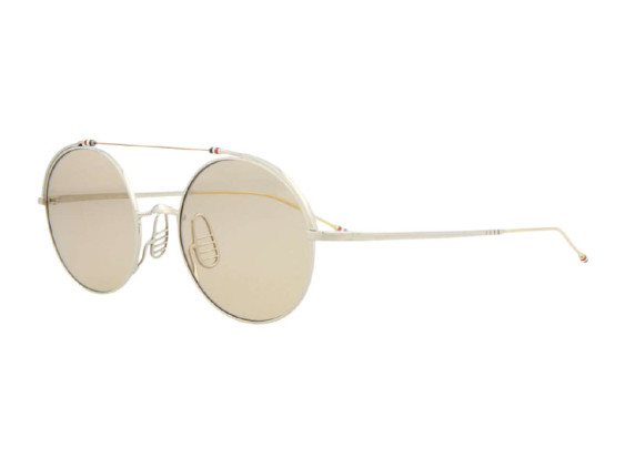 Thom Browne TBS910 4902 White/Gold/Brown