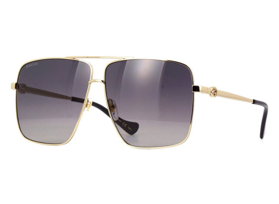Gucci GG1087S 001 Gold/Grey Gradient