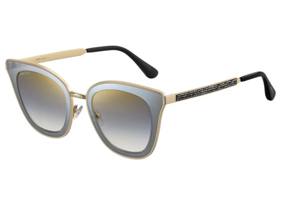 Jimmy Choo LORY/S 02M2 00 Black Gold / Blue Grey Mirror Gradient