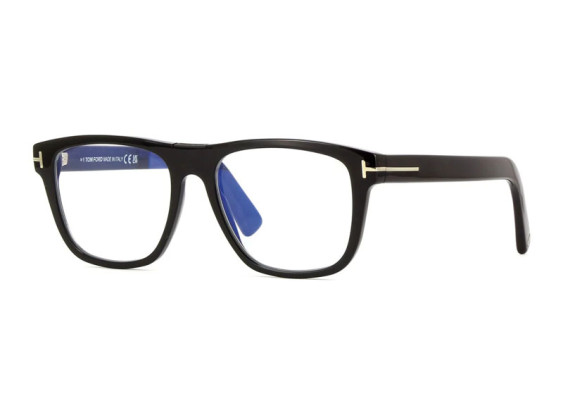 Tom Ford FT5902-B 001 Shiny Black/Clear Blue Light Block 54mm