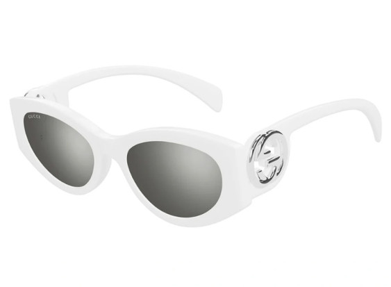 Gucci GG1691S 006 White/Grey Silver Mirror