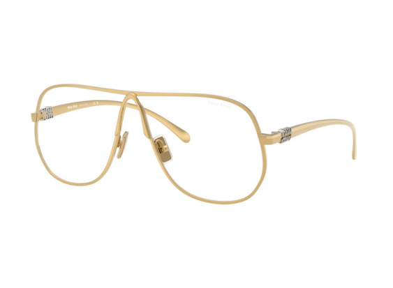 Miu Miu MUA56S 5AK08N Shiny Gold/Clear Blue Light Block