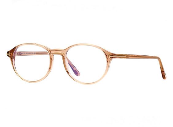 Tom Ford FT5753-B 045 Transparent Brown/Clear Blue Light Block 51mm