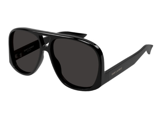 Saint Laurent SL652/F SOLACE 001 Shiny Black/Black