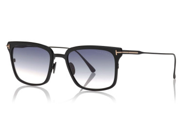 Tom Ford FT0831 02B Matte Black with Shiny Black/Gradient Smoke