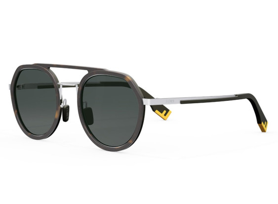 Fendi FE40040U 52A Matte Havana/Silver/Smoke