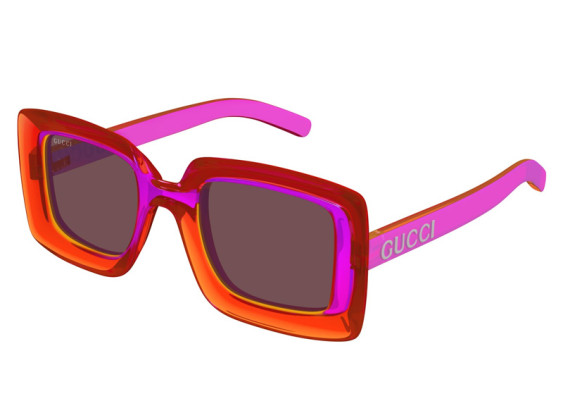 Gucci GG1718S 004 Transparent Fuchsia with Pink/Brown