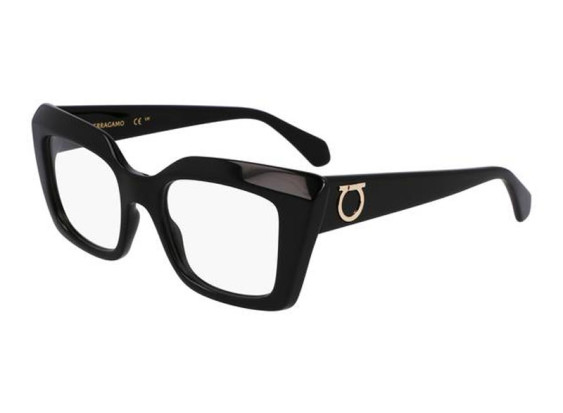 Salvatore Ferragamo SF3008 001 Shiny Black 50mm