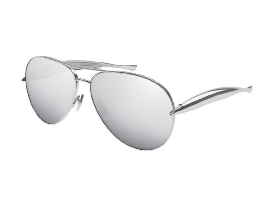 Bottega Veneta BV1305S 003 Silver/Grey Silver Mirror
