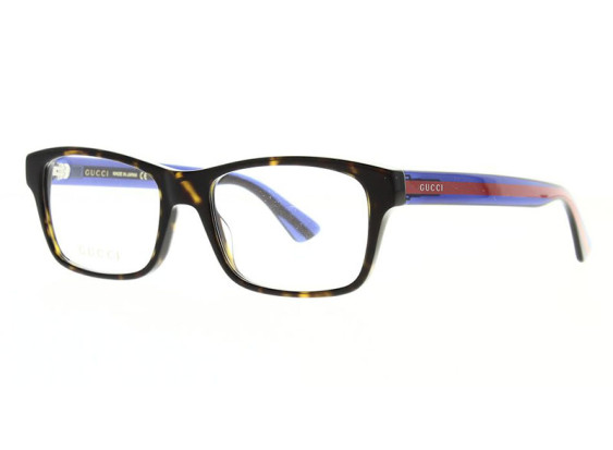 Gucci GG0006ON 007 Havana/Blue/Red 55mm