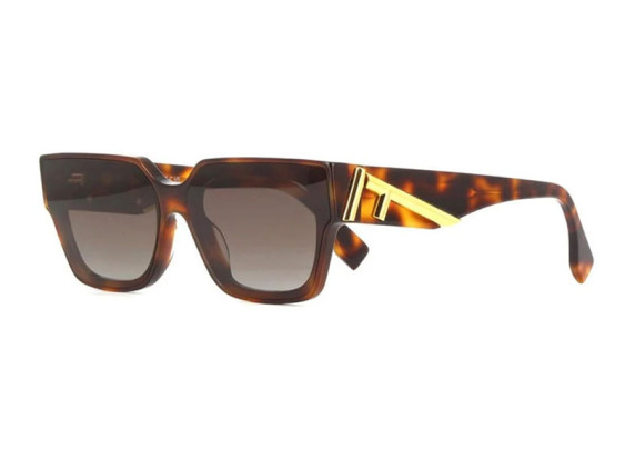 Fendi FE40099F 53B Light Havana/Smoke Gradient Mirror