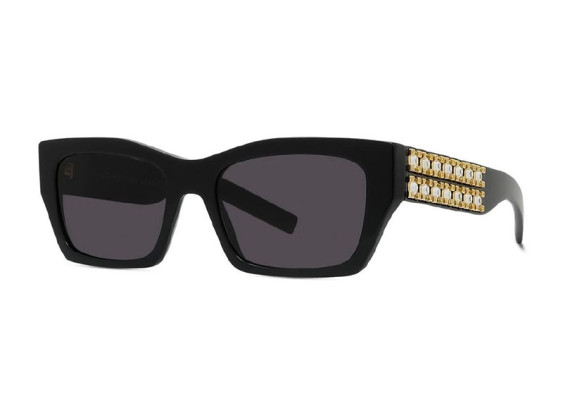 Givenchy GV40077I 01A Shiny Black and Studs/Grey