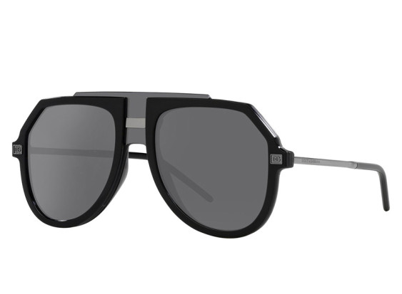 Dolce & Gabbana DG6195 501/6G Black/Gunmetal/Gray Mirrored Black