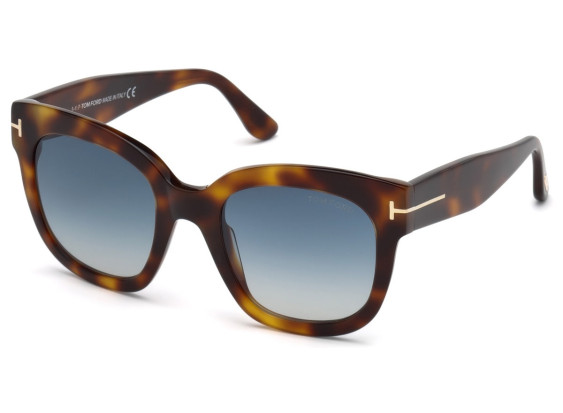Tom Ford FT0613 53W Blonde Havana/Gradient Green Teal