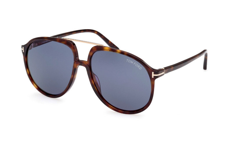 Tom Ford FT1079 52V Dark Havana/Blue