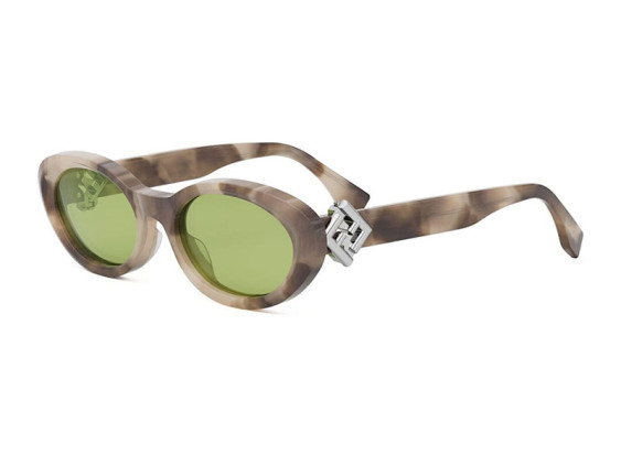 Fendi FE40140U 56N FF DIAMONDS Shiny Havana/Green