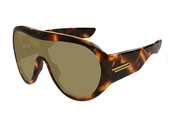 Bottega Veneta BV1345S 002 Shiny Dark Havana/Brown