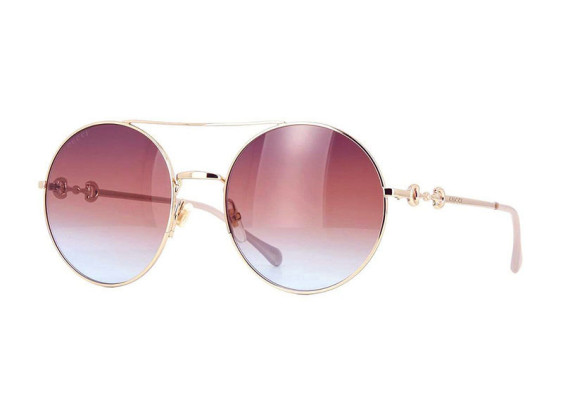 Gucci GG0878S 004 Gold/Triple Gradient Violet/Brown/Light Blue