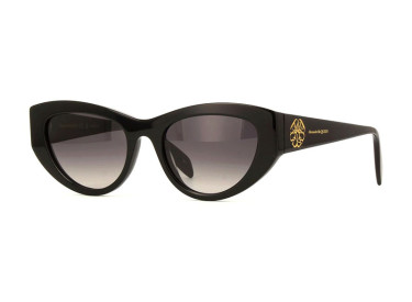 Alexander McQueen AM0377S 001 Shiny Black/Grey Gradient