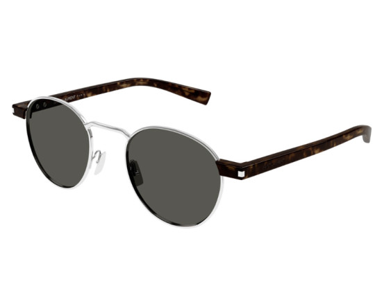 Saint Laurent SL707 001 Silver and Havana/Grey