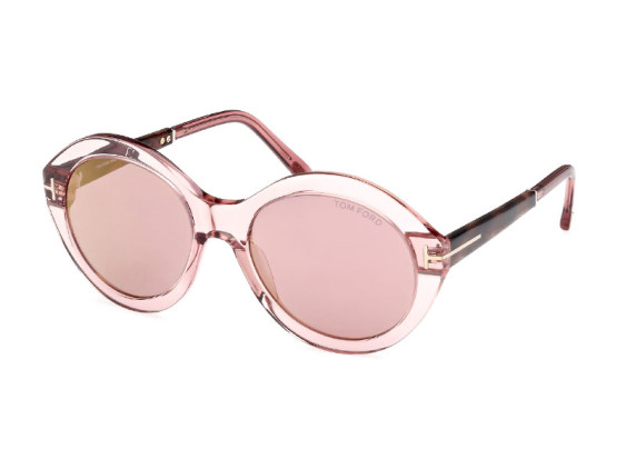 Tom Ford FT1088 72Z Shiny Light Pink/Dark Havana/Violet Mirror