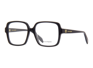 Alexander McQueen AM0286O 001 Shiny Black 55mm