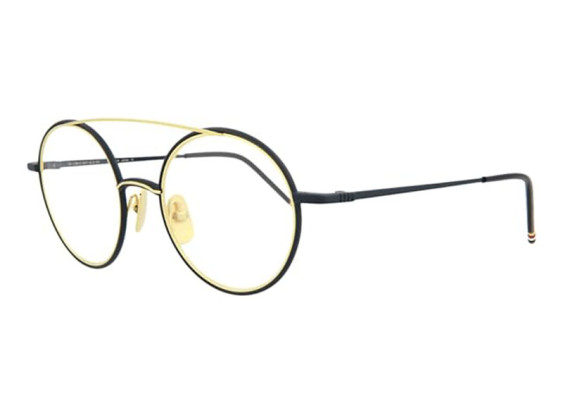 Thom Browne TB108 CNVYGLD50 Black/Gold 50mm