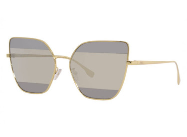 Fendi FE40015U 61 30C Gold/Smoke Silver Mirror