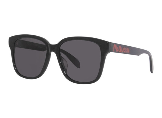 Alexander McQueen AM0331SK 002 Shiny Black/Grey